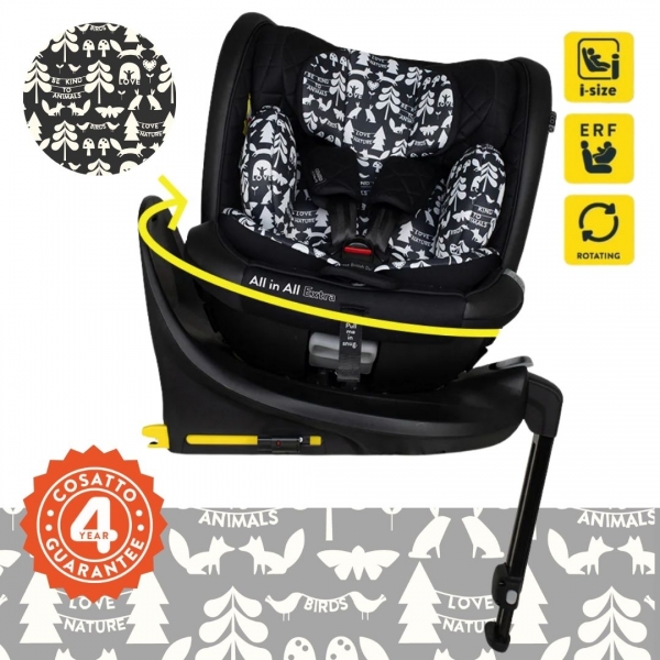 Cosatto All in All Extra i-Size 360° – Περιστρεφόμενο Παιδικό Κάθισμα Αυτοκινήτου (0-36 kg)-Extended Rear Facing- Silhouette